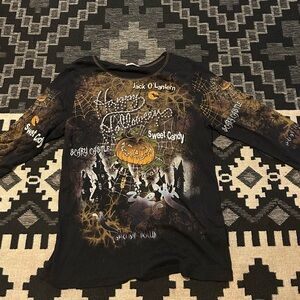 Cactus Halloween Pumpkin Graphic Shirt